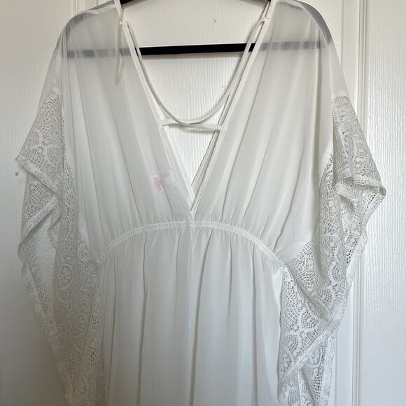 Xhiliration Cover up in cream size Large - Picture 4 of 4